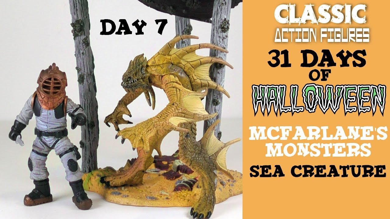 31 Days of Halloween Day 7 -  Video Review of McFarlane's Monsters Sea Creature