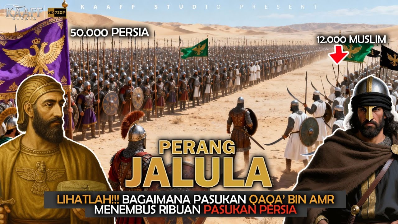 PERANG PALING MENGEJUTKAN! Jalula 637 M! Persia Runtuh di Tangan Pasukan Muslim yang Sedikit!