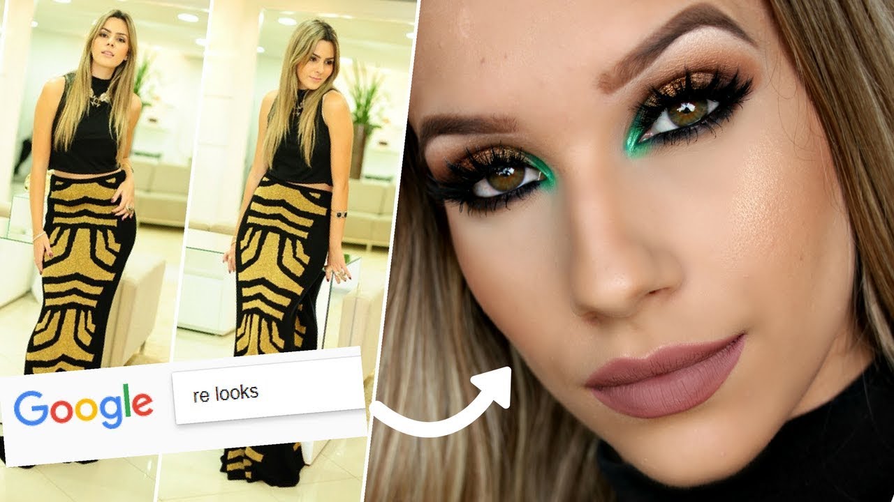 O GOOGLE ESCOLHEU MINHA MAQUIAGEM 😱  | Google Picks My Makeup Challenge