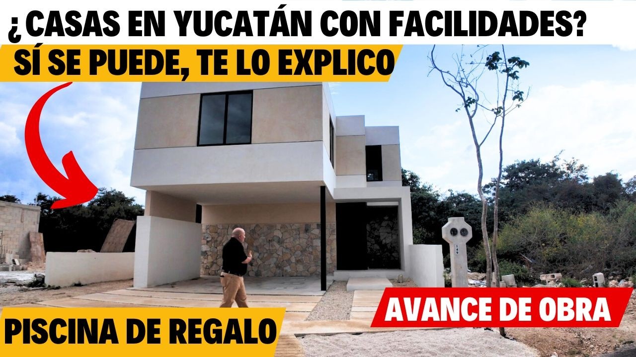 Casas de 1 y 2 plantas en Yucatán con financiamiento directo a 12 y 24 meses