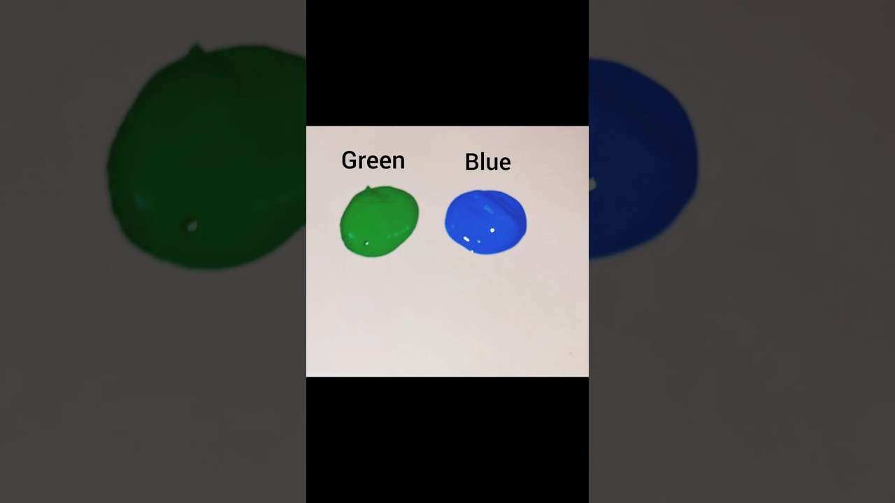 What colour does mixing blue and green make? #youtubeshorts#color#paint#blue#green#teal#acrylicpaint