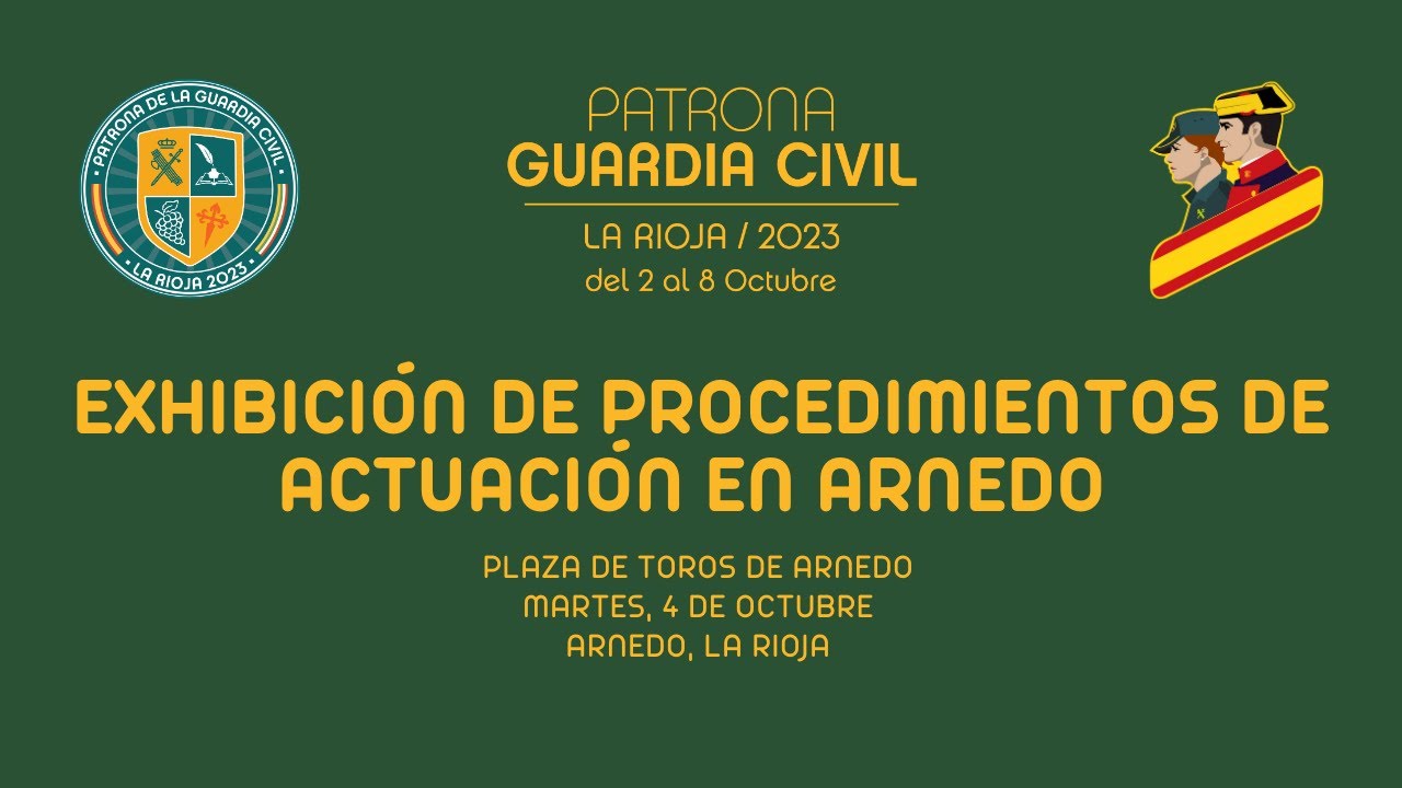 Exhibición procedimientos de actuación en la plaza de toros de Arnedo, Patrona en La Rioja 2023