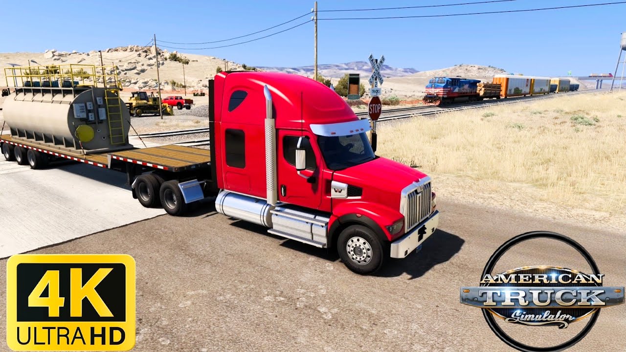 92 mph speed AMERICAN Truck Simulator oil tanker 4K(No Commentary) 