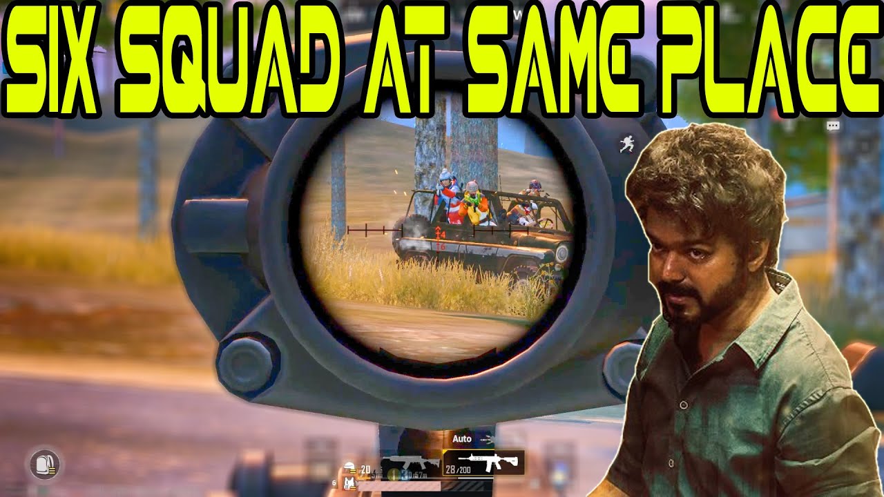 Six Squad At Same Place In Pubg Mobile - Most Intense Fight Gameplay On Tamil- Military Base On Fire