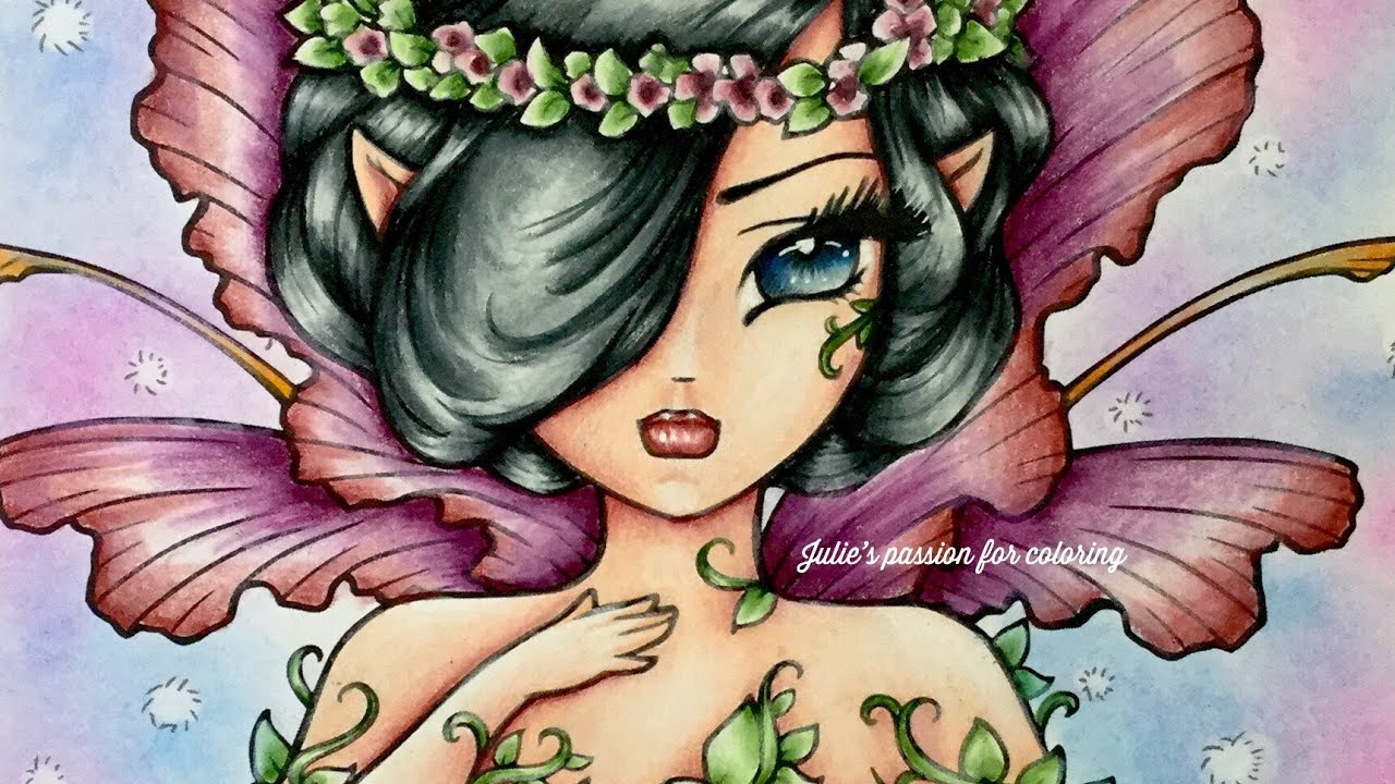 MYTHICAL MAIDENS and curious creatures by Hannah Lynn - prismacolor pencils - color along