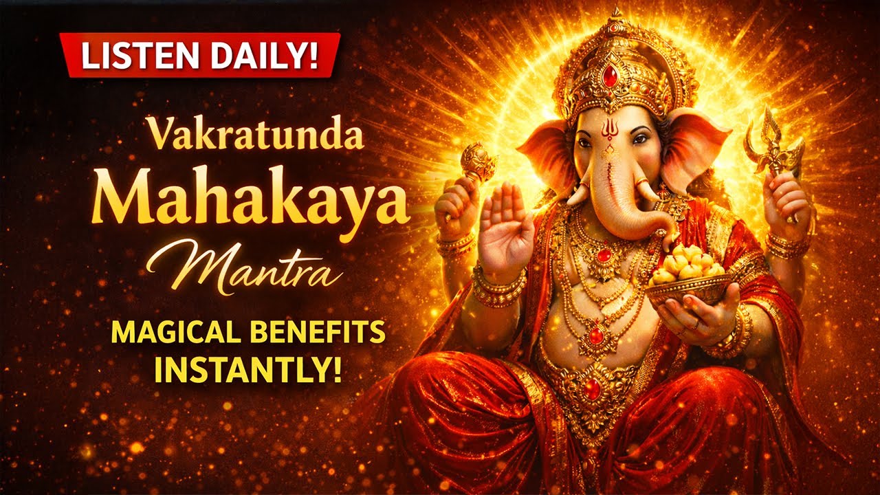 Vakratunda Mahakaya Mantra Powerful Ganesh Mantra for Success & Protection | Om Gan Ganapataye Namah