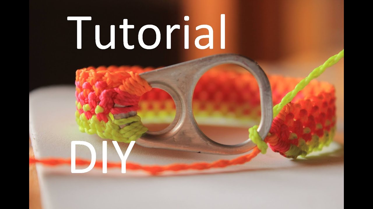tutorial pulsera macrame reciclada