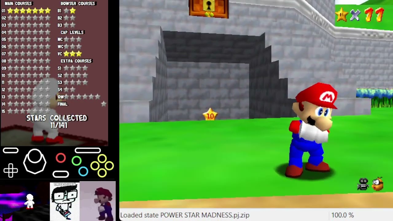 SM64 Power Star Madness - B1: Bowser's Construction Site (savestateless)