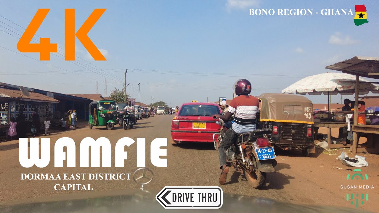 Wamfie Drive Tour from Asuotiano in the Dormaa East District Bono Region of Ghana 4K