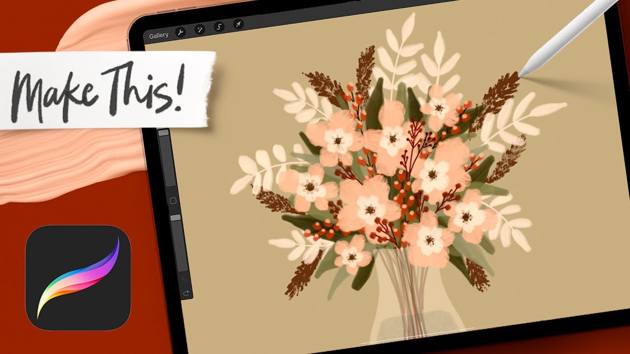 Paint a Vase of Fall Florals in Procreate