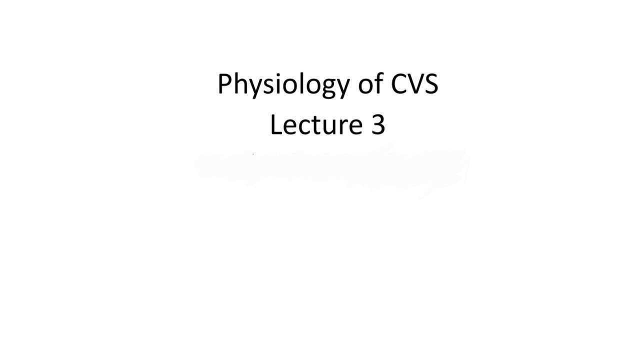 Physiology Of CVS Lec 3 أولى علاج طبيعي الصينية