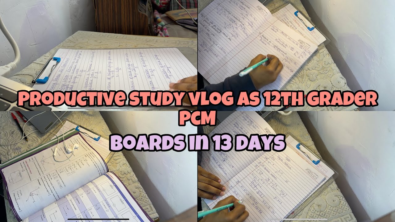 Boards in 13 days| productive study vlog✨🥀#boards2026 #cbseclass12 