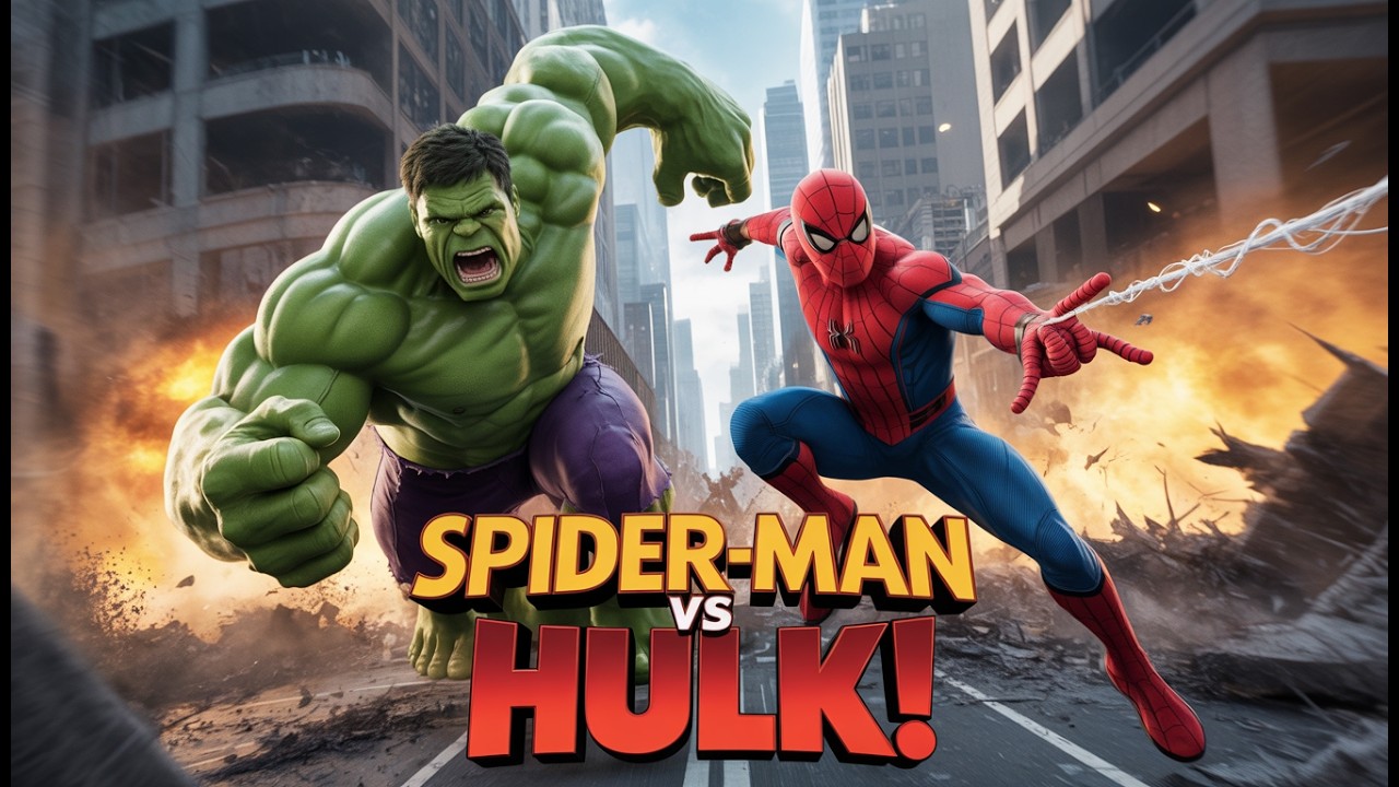 Spiderman vs Hulk 😱 Ultimate God vs Monster Battle | Epic AI Fight #hulk #spiderman #animation