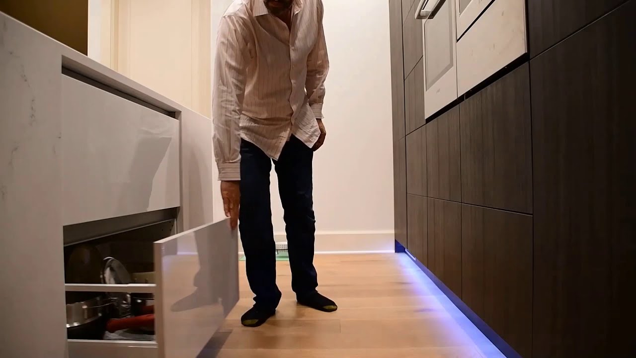 High end push-to-open / soft close on Ikea Maximera drawers.