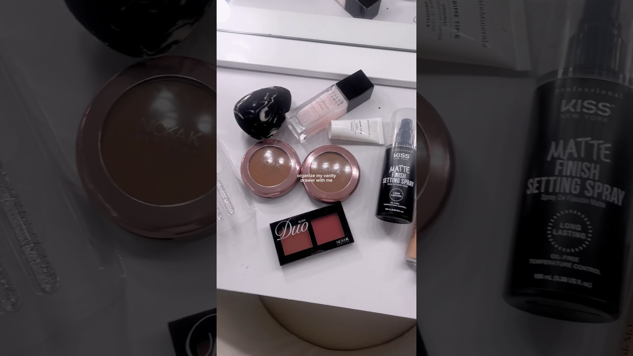 asmr edition: organize my makeup vanity drawer with me 