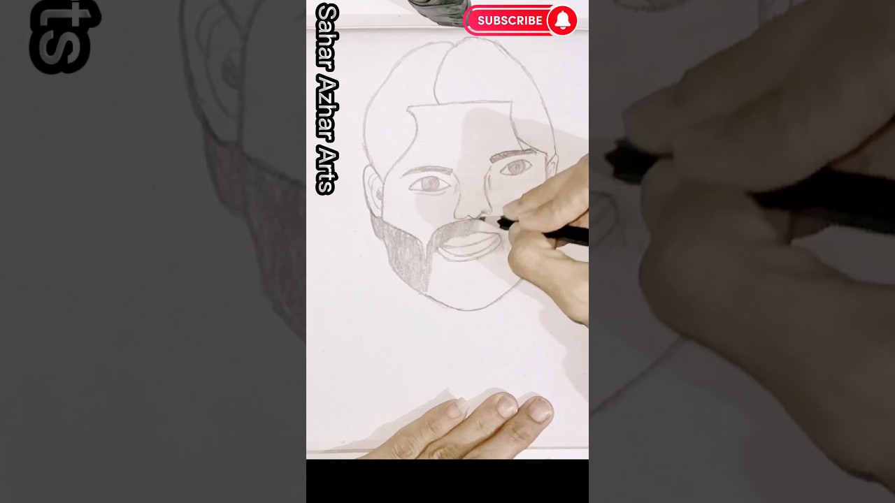 Mohammed Rizwan Sketch #shorts #youtubeshorts #pcb #art #viral