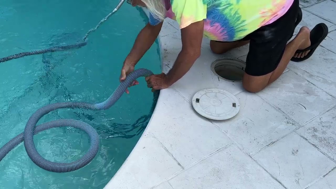 How to fill your pool vacuum hose with water