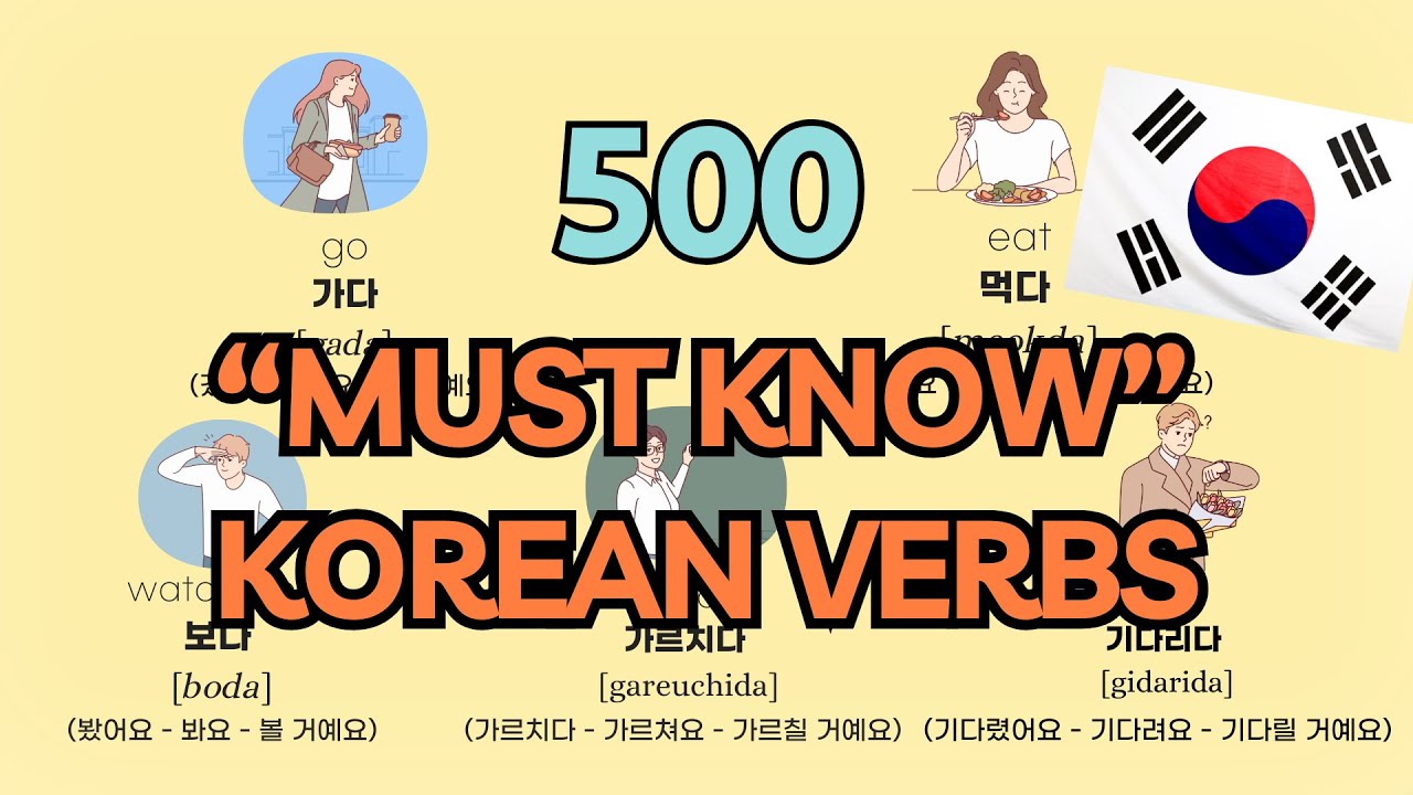 The Ultimate Must-Know 500 Korean Verbs Collection | Learn Korean with Haru Korean