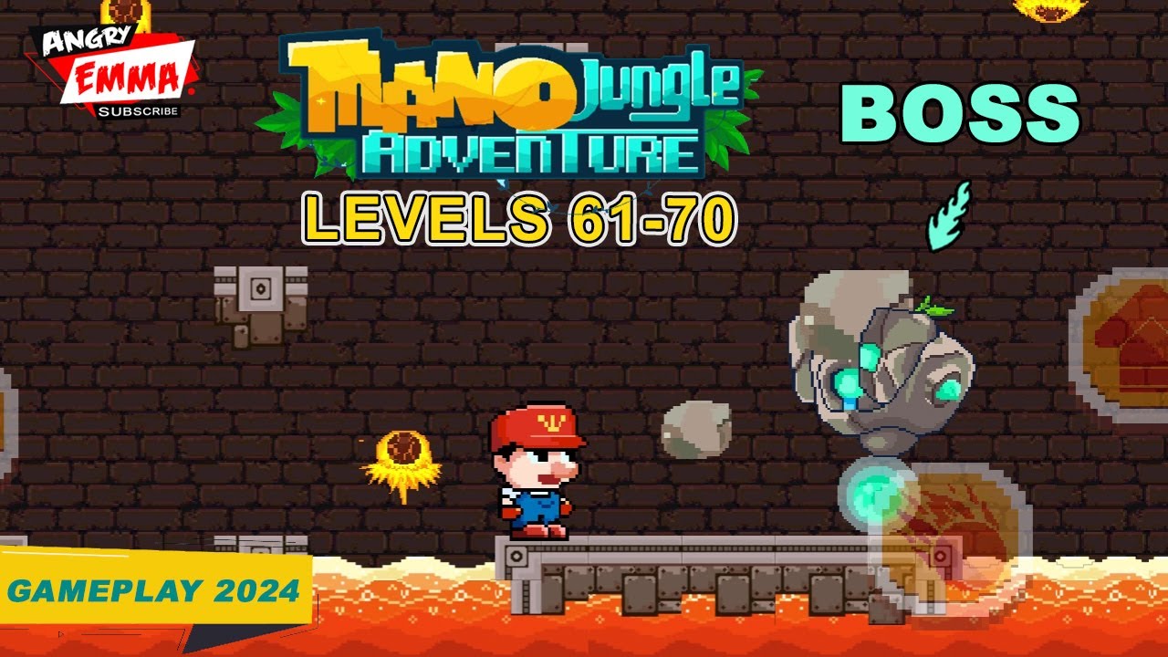 Mano Jungle Adventure - Levels 61-70 + BOSS (Gameplay 2024)
