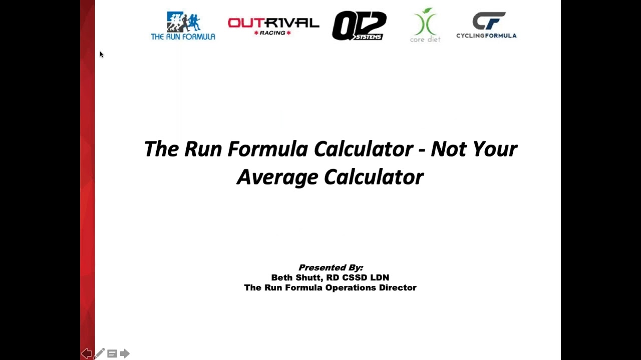 Using The Run Formula Pacing Calculator -  
