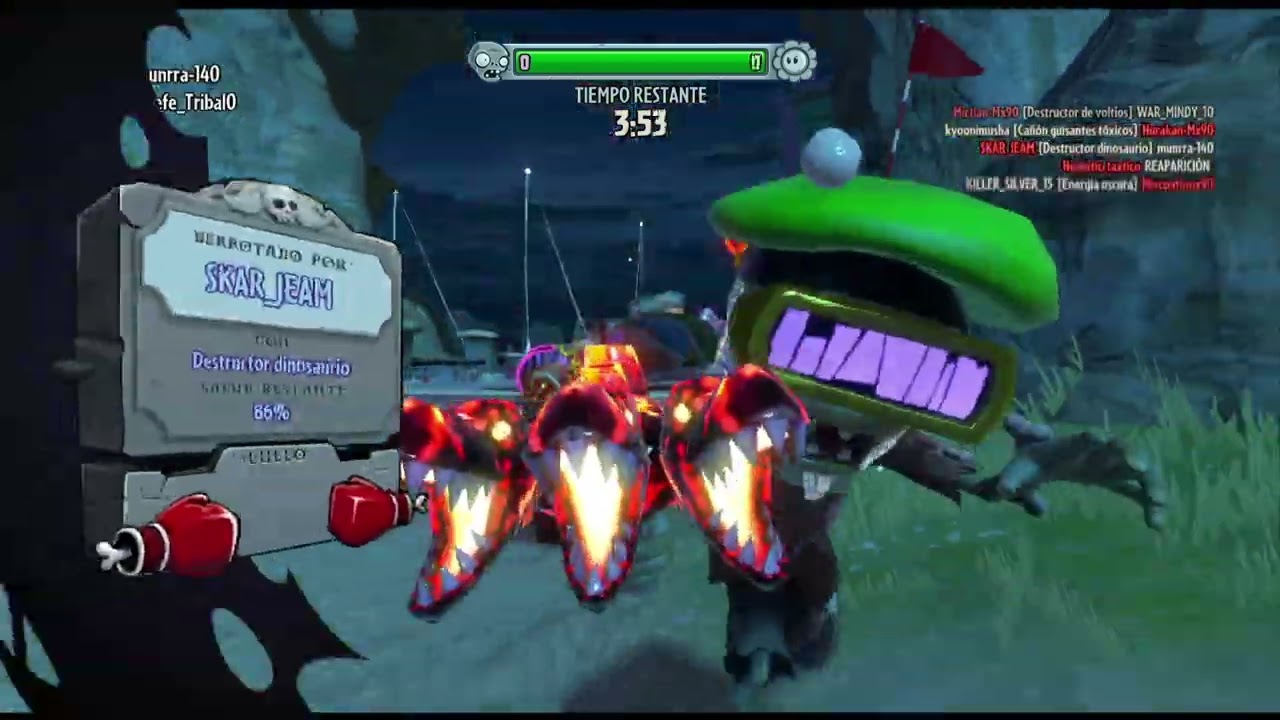 Plants vs Zombies GW Jardines y Cementerios, Carnívora Tóxica, 11 Derrotados