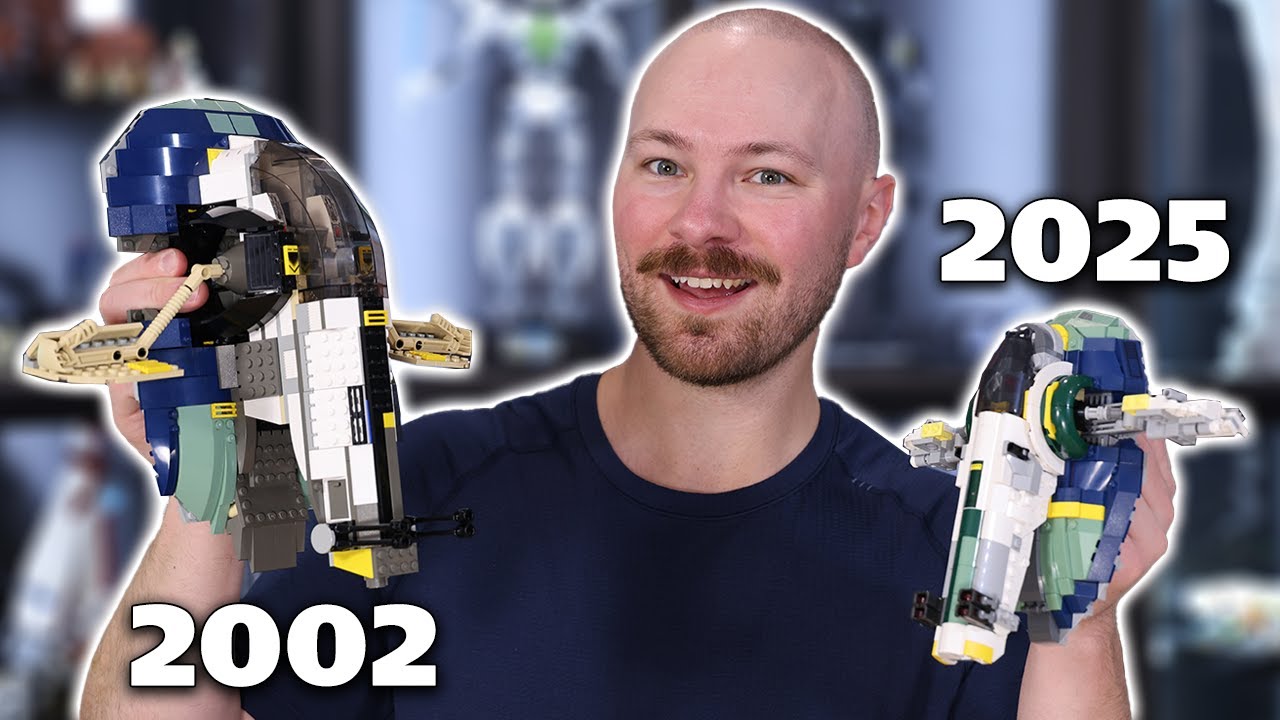 LEGO Star Wars Jango Fett's Slave 1 Comparison 2002 vs 2025 (7153 vs 75433)
