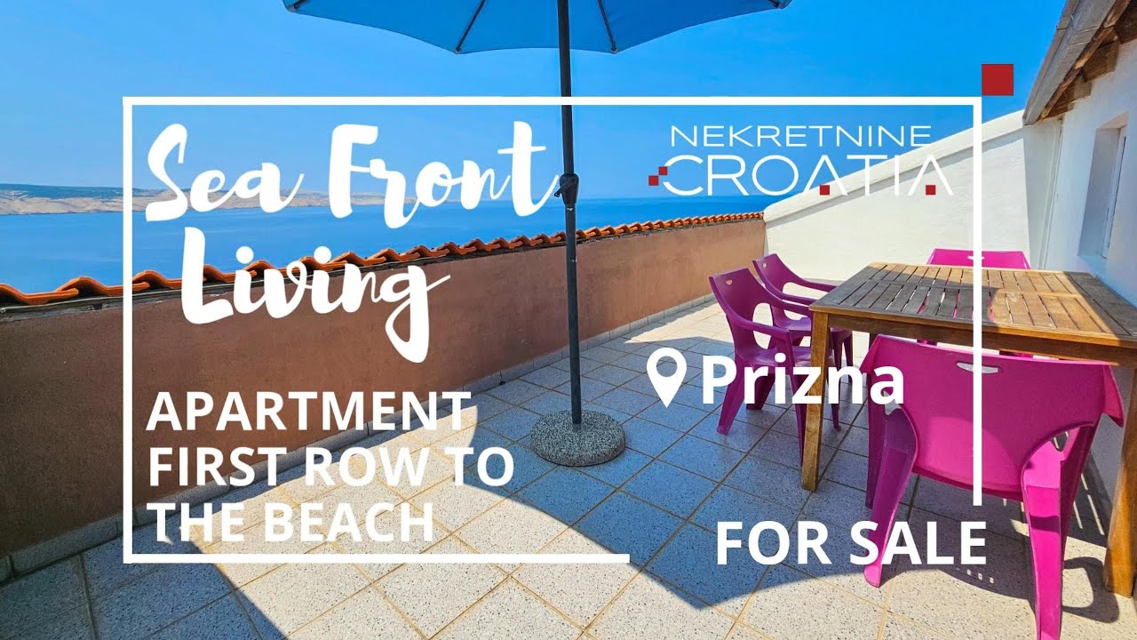 EXCLUSIVE: APARTMENT FIRST ROW TO THE SEA, PRIZNA, CROATIA     #realestate #croatia