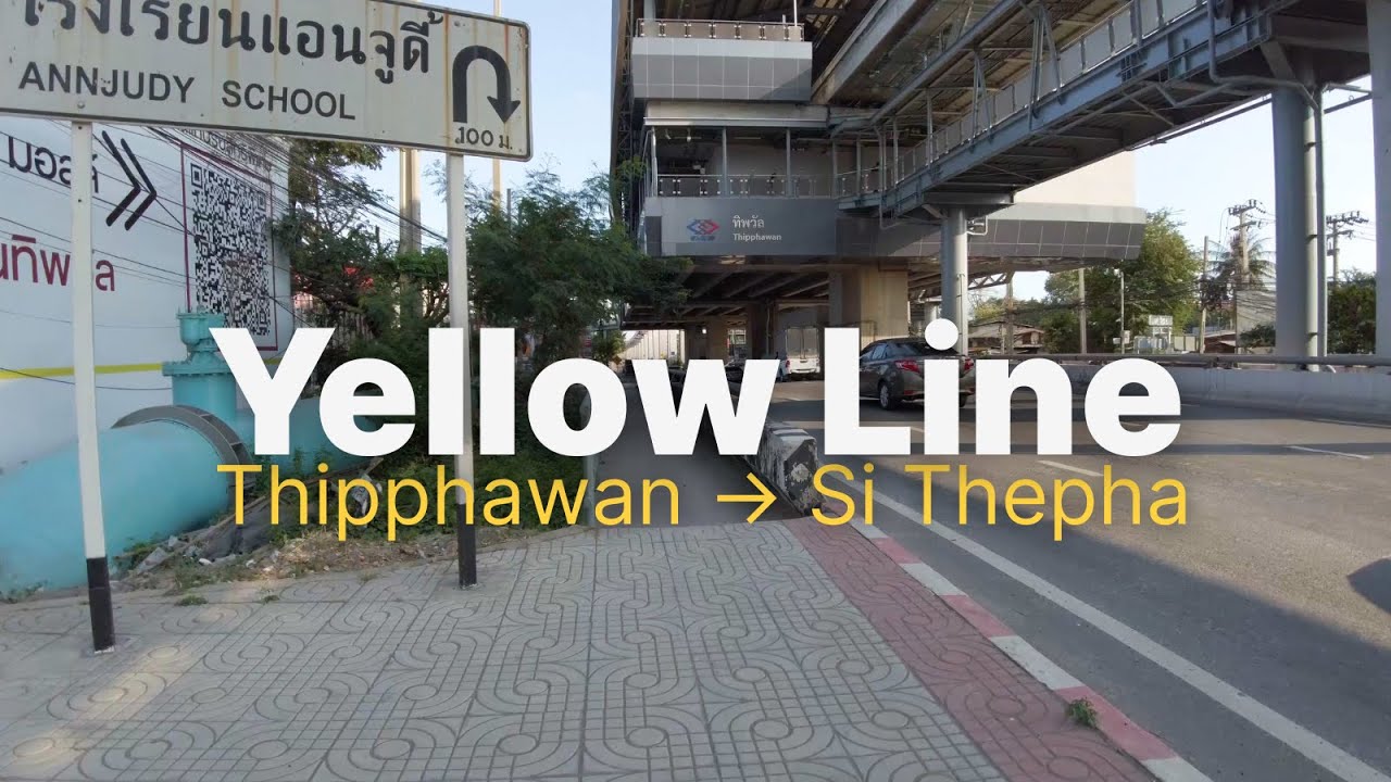 Thipphawan MRT to Si Thepha MRT | Yellow Line MRT Series | 4K Bangkok POV Walk | No Talking