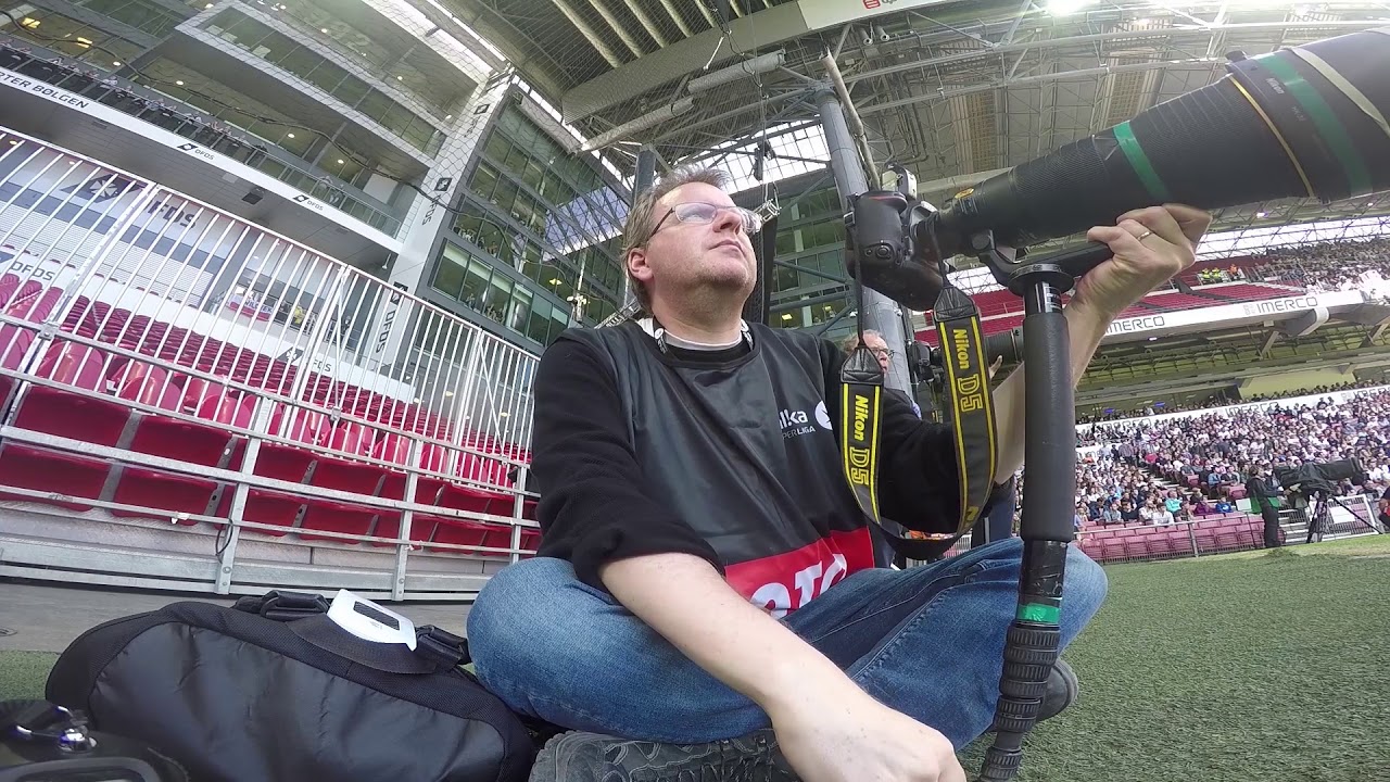 GoPro POV behind the scenes with football photographer at the Copenhagen Derby soccer match