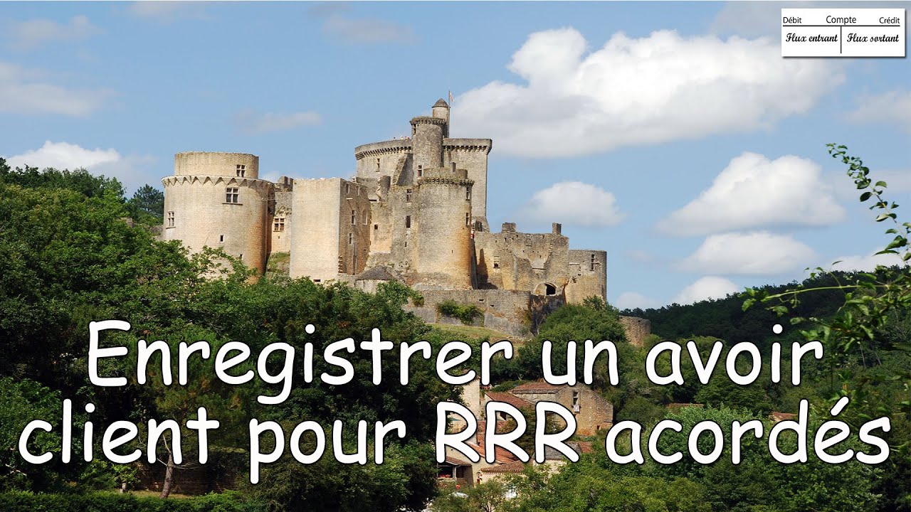 Enregistrer en comptabilité un avoir client pour RRR accordés.