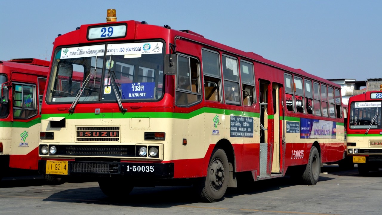 【Thailand】Bangkok bus engine sound ISUZU