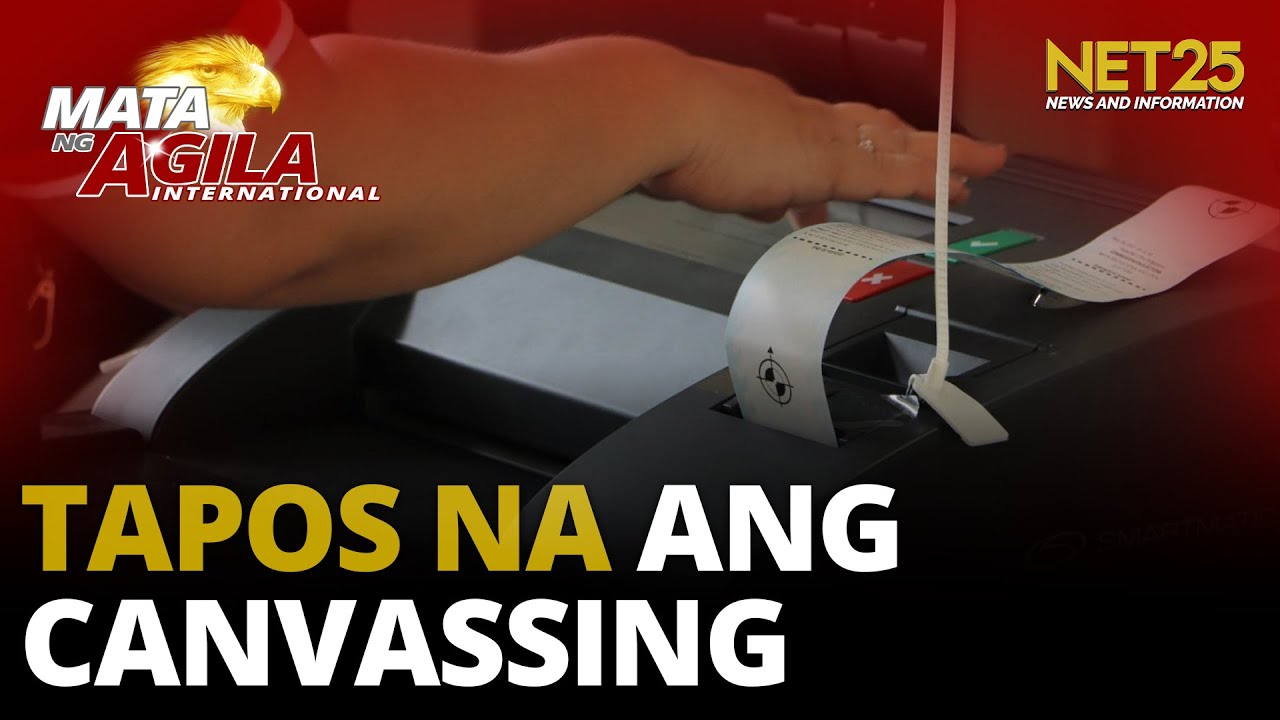Natapos na ang canvassing of votes ng NBOC para sa senatoriables at partylists