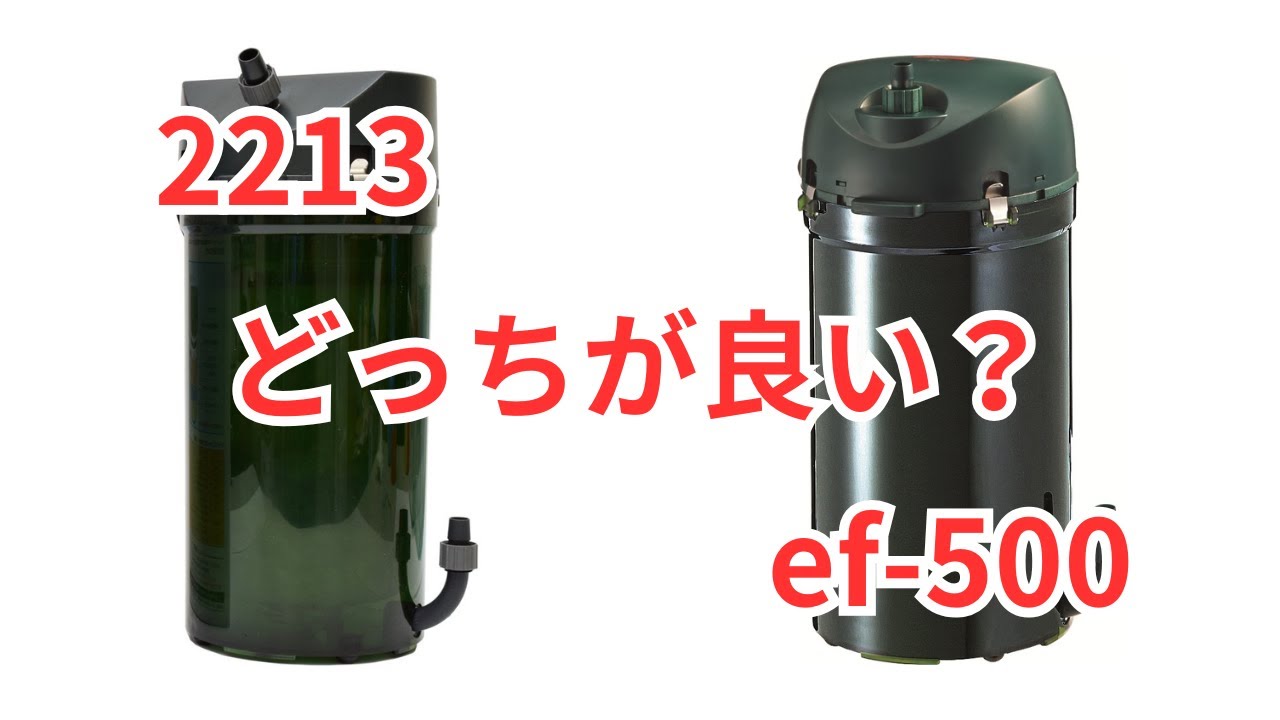 【エーハイム】外部式フィルターの2213とef500はどっちが良いの？