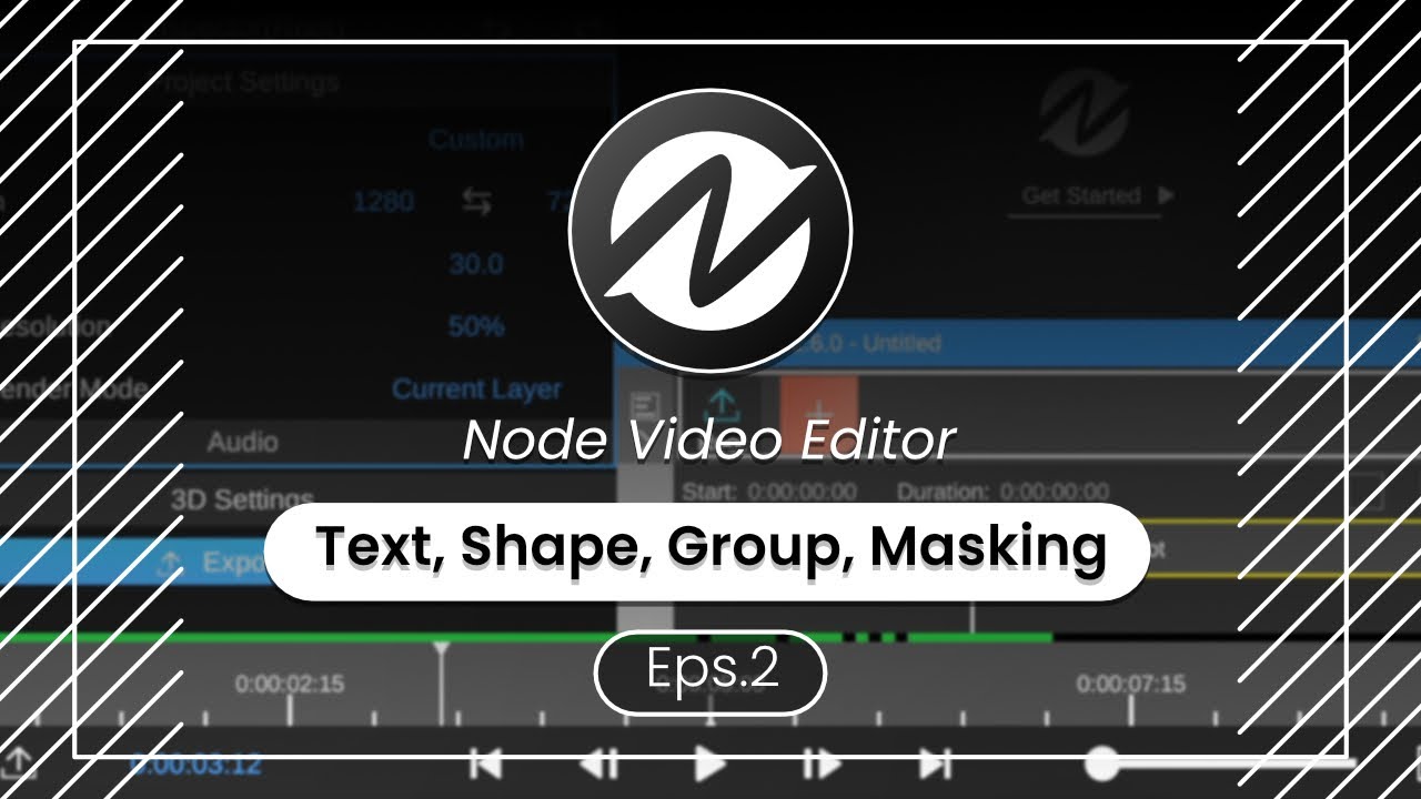 Tutorial Basic Text, Shape, Group & Masking di Node Video Editor Eps.2 - Bahasa Indonesia