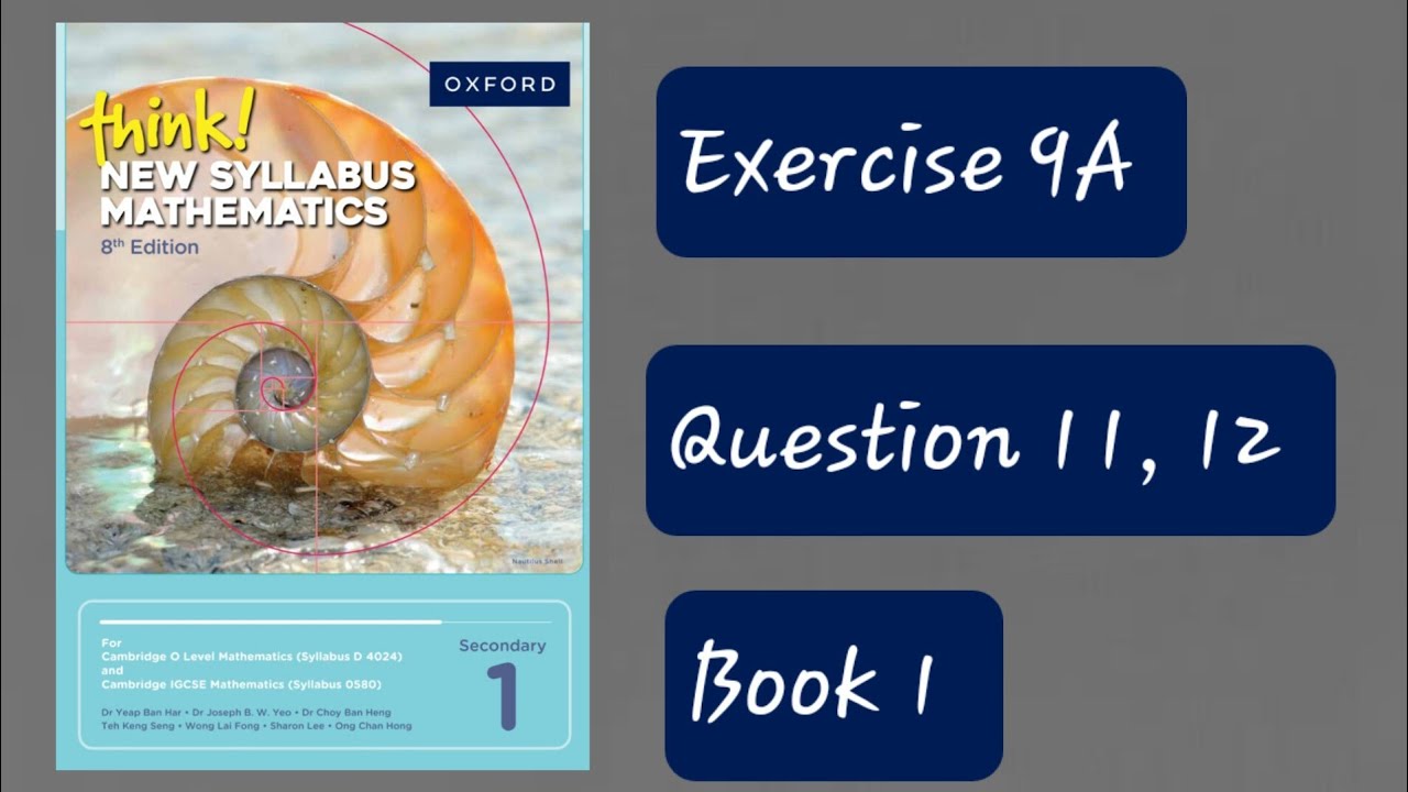 Exercise 9A (Ratio and Rate) Question 11,12 Think New Syllabus Mathematics 8th Edition Book 1