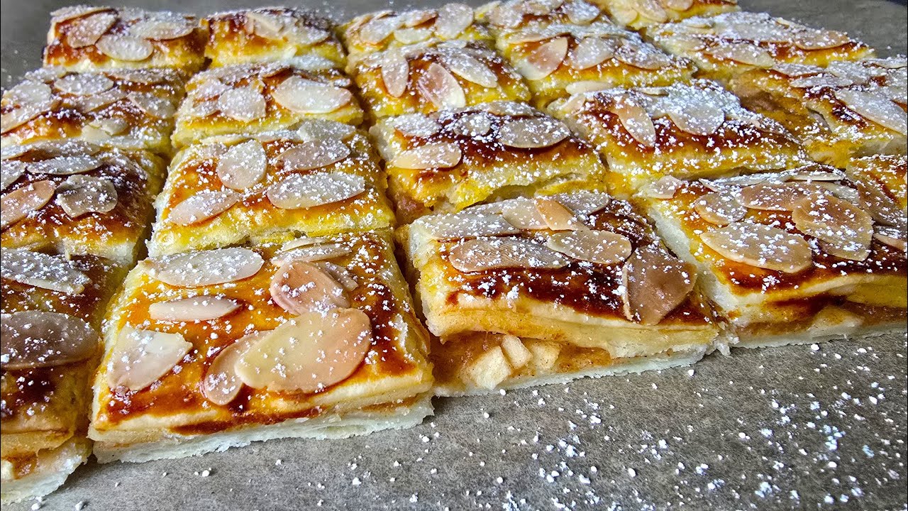 Быстрые и простые яблочные пирожки, как из пекарни 🍎 Яблочные пирожки со слоёным тестом