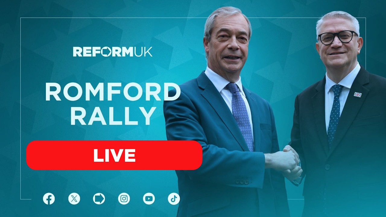 LIVE: Join Nigel Farage and Andrew Rosindell with Laila Cunningham at our Romford rally!