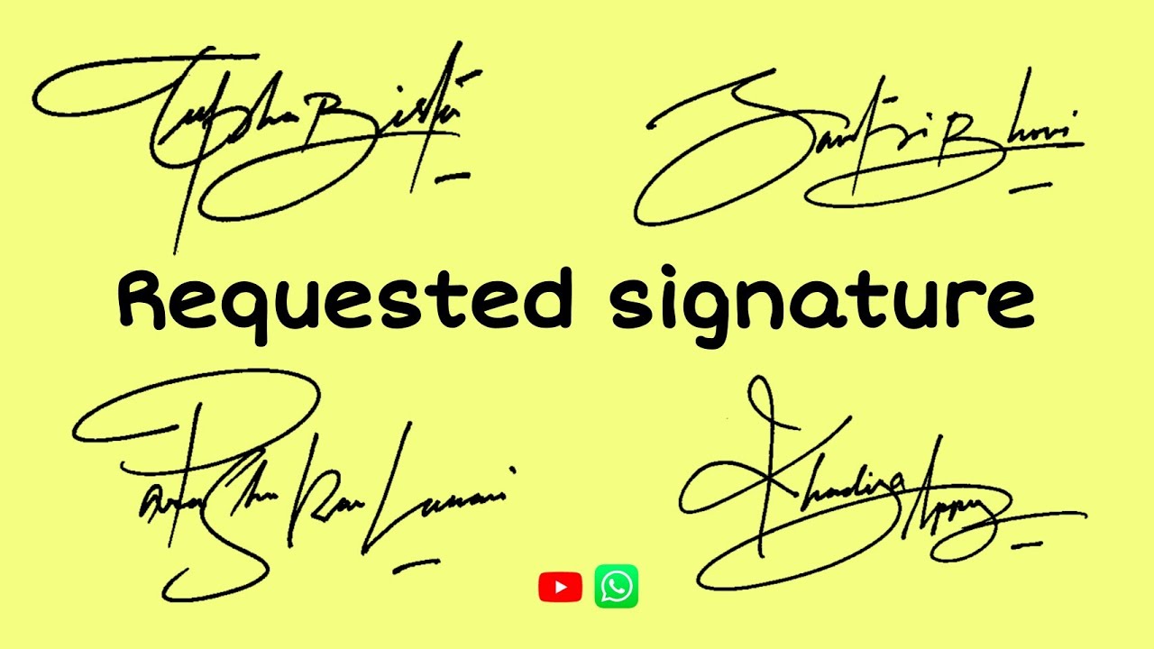 Beautiful signature style || Requested Signature || Anup Calligraphy