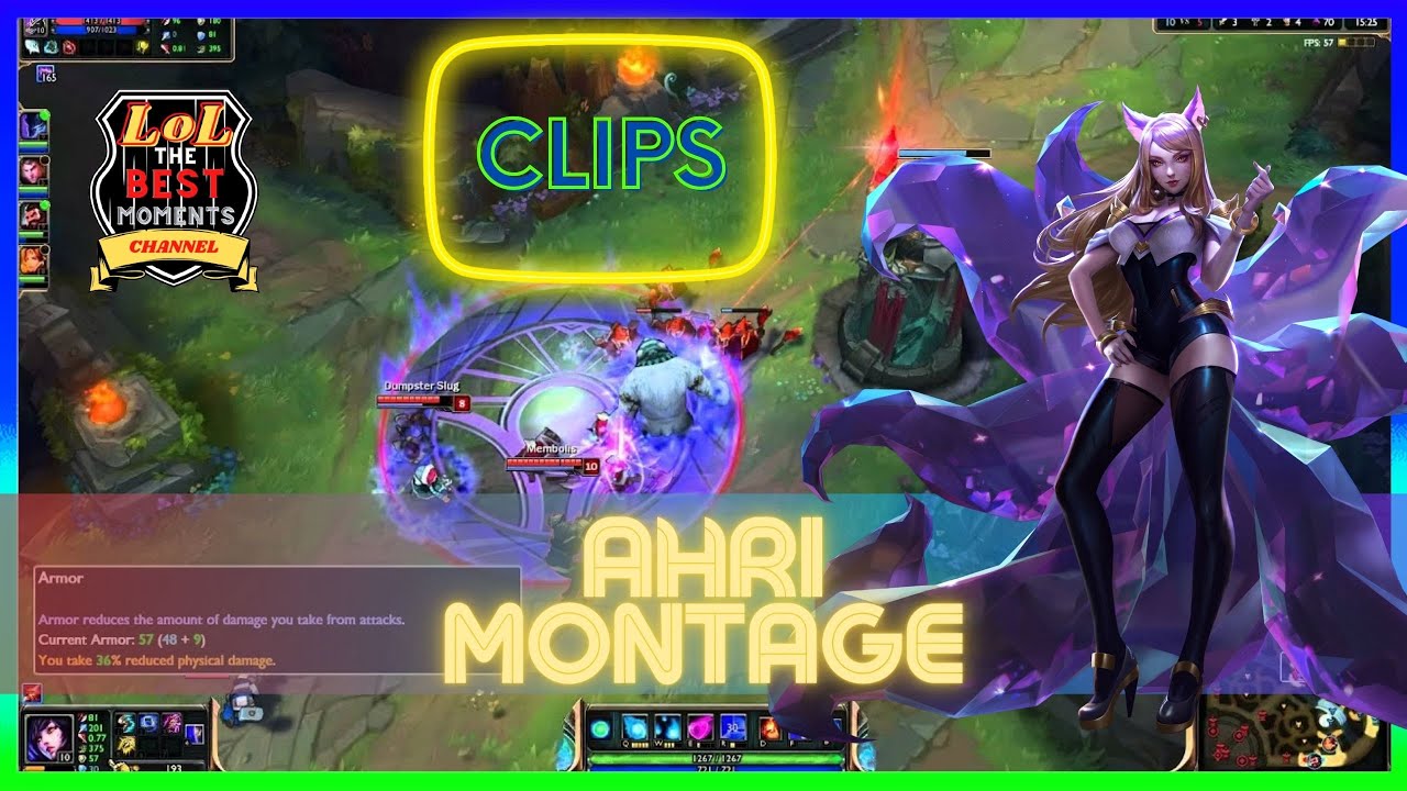 Ahri Montage - 1000 IQ Ahri Plays! LOL Clips