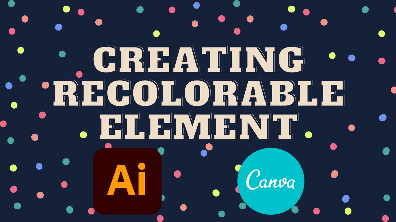 How to Make or Create a Recolorable Element Background for Canva Contributor Using Illustrator