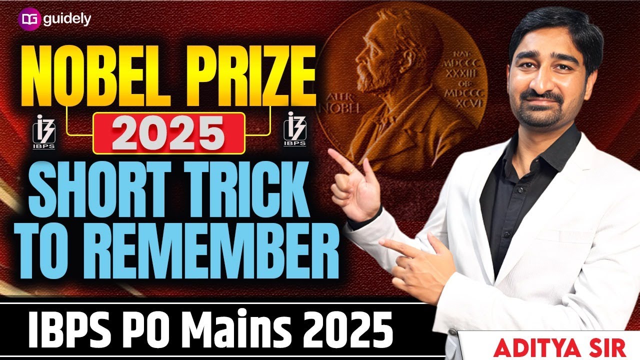 IBPS PO Mains GA Class 2025 | Nobel Prize Important Points with Trick | GA By Aditya Sir