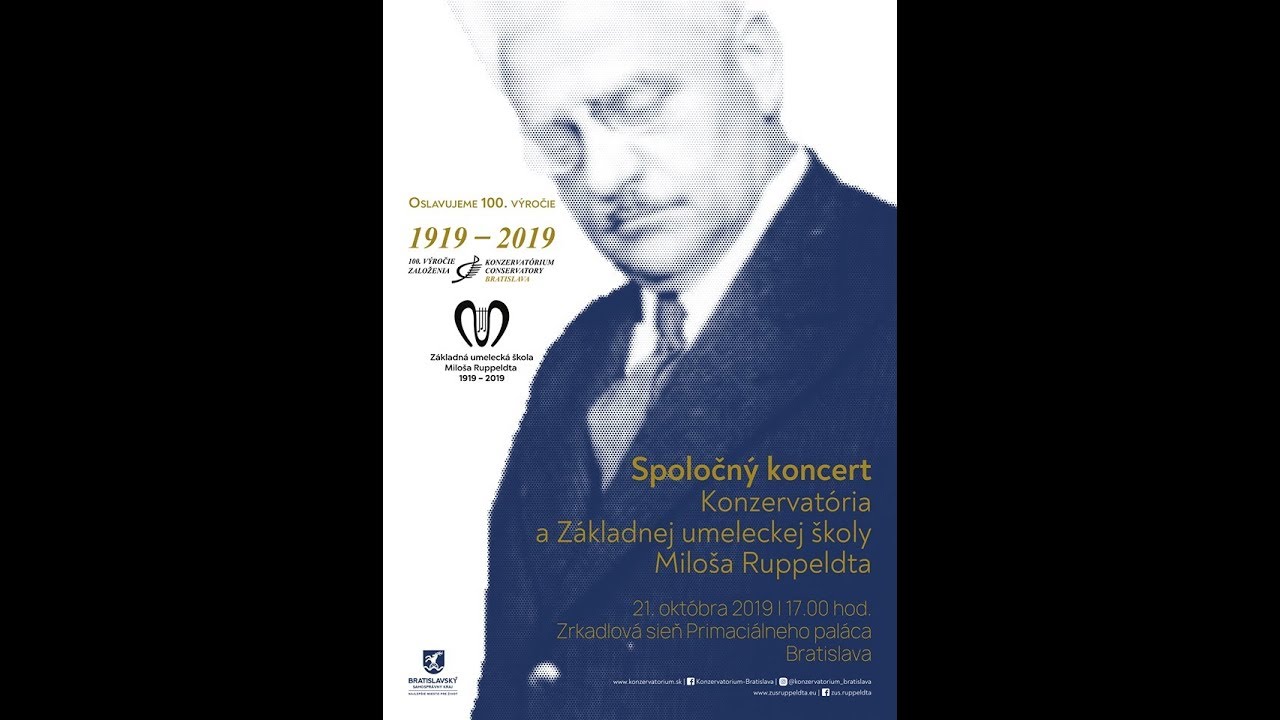 Spoločný koncert Konzervatória a Základnej umeleckej školy Miloša Ruppeldta k 100. výročiu založenia