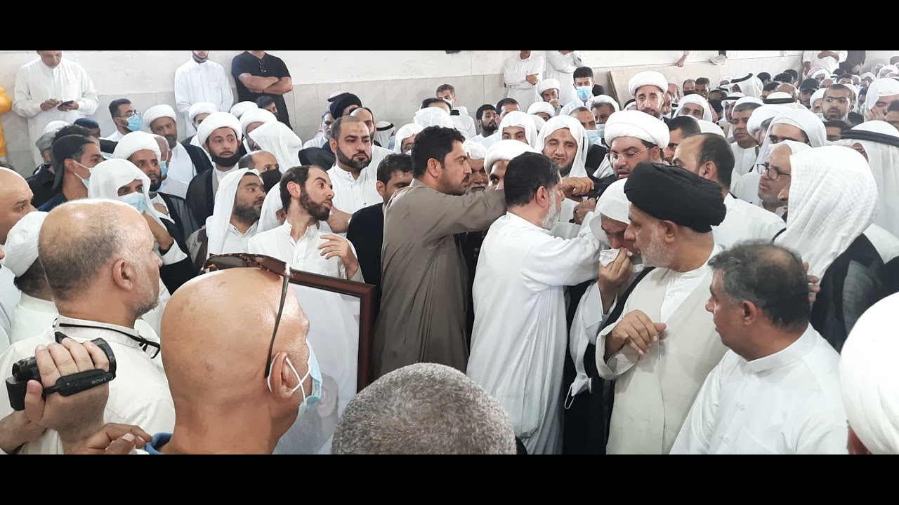 تشيع جنازة العلامه الشيخ عباس المحروس ١٤٤٣/٤/٢٨ تصويرالسيدأسعدالبحراني
