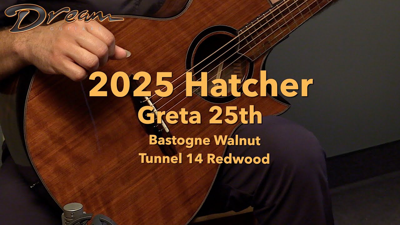 Dream Guitars - 2025 Hatcher Greta, Bastogne Walnut & Tunnel 14 Redwood 