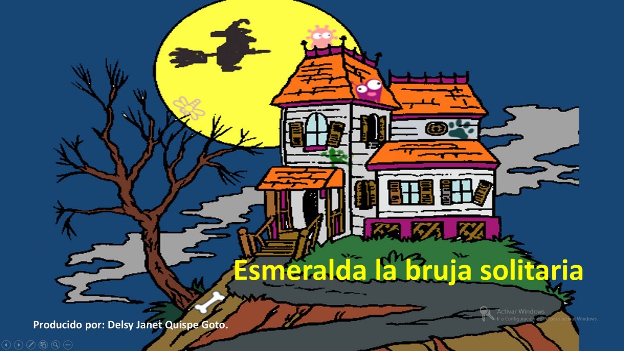 Esmeralda la bruja solitaria.  Cuento infantil
