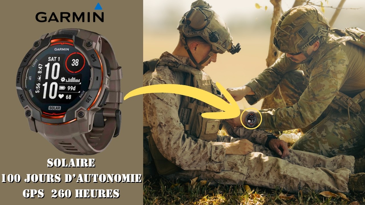 Découverte de la montre GARMIN Instinct 3 50mm Solar / Déballage montre Français