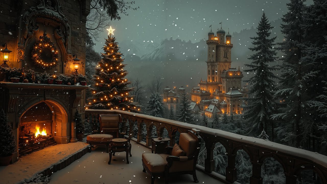 𝐂𝐡𝐫𝐢𝐬𝐭𝐦𝐚𝐬 𝐄𝐯𝐞 𝐨𝐧 𝐚 𝐒𝐧𝐨𝐰𝐲 𝐆𝐨𝐭𝐡𝐢𝐜 𝐓𝐞𝐫𝐫𝐚𝐜𝐞 | | 𝐃𝐚𝐫𝐤 𝐀𝐜𝐚𝐝𝐞𝐦𝐢𝐚 𝐏𝐢𝐚𝐧𝐨 & 𝐅𝐢𝐫𝐞𝐩𝐥𝐚𝐜𝐞 𝐀𝐦𝐛𝐢𝐞𝐧𝐜𝐞 𝐟𝐨𝐫 𝐅𝐨𝐜𝐮𝐬