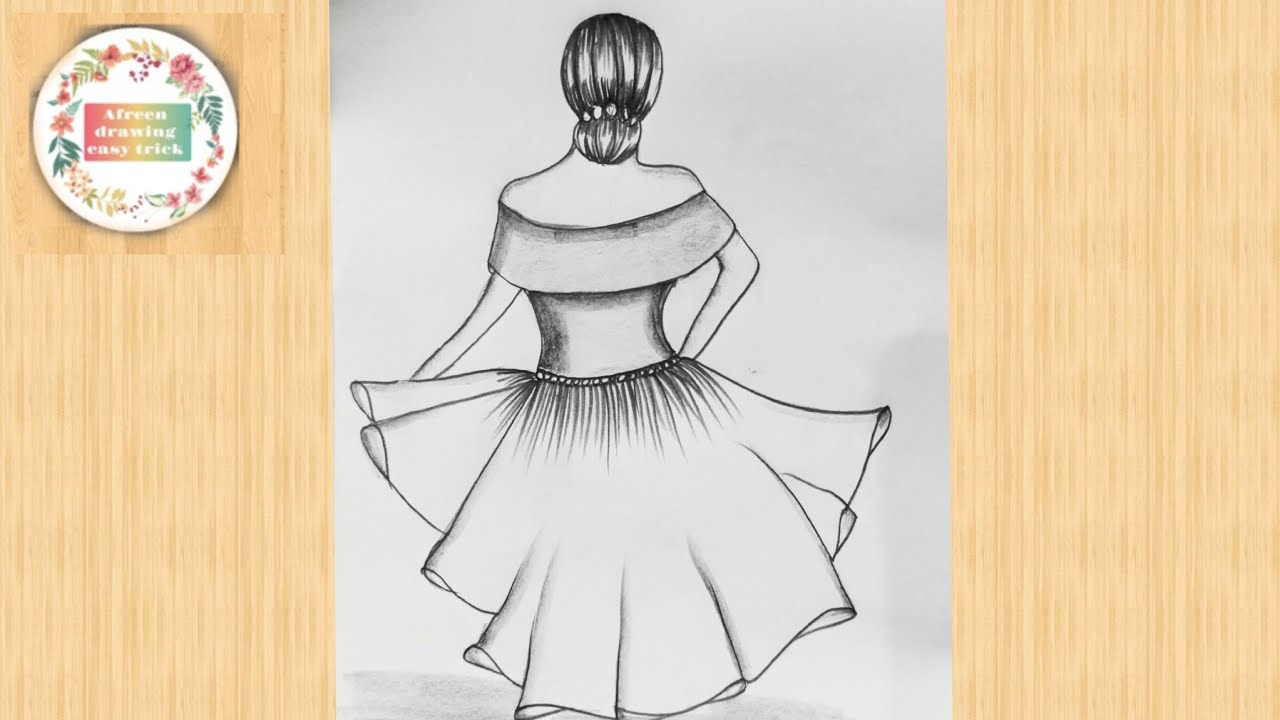 how to draw a girl with beautiful lehenga step by step/drawing for beginners 