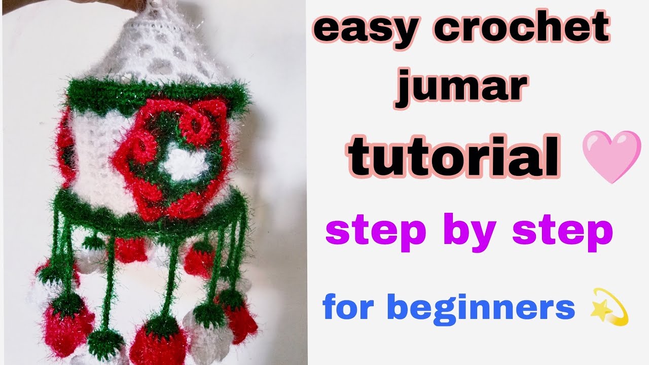 Easy crochet jumar full tutorial 💯/ flower vala jumar🌺🌺🌺 /bilkul नई डिजाइन में banaeye jumar🤩💫💫💫
