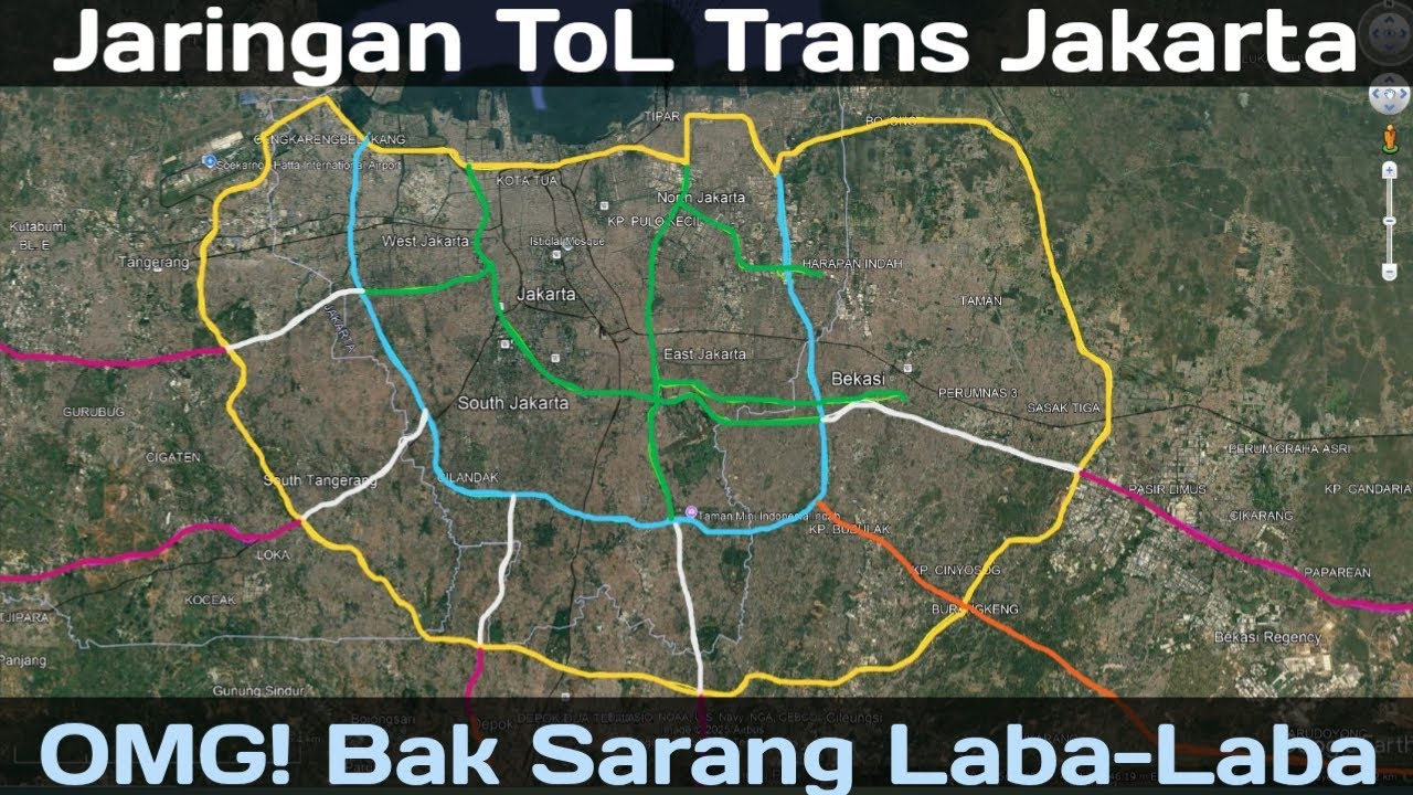 Trase Jaringan Jalan ToL Trans JaBoDeTaBek 2025